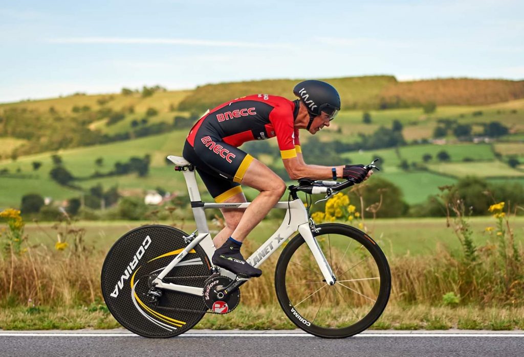 George Aldridge riding a 25