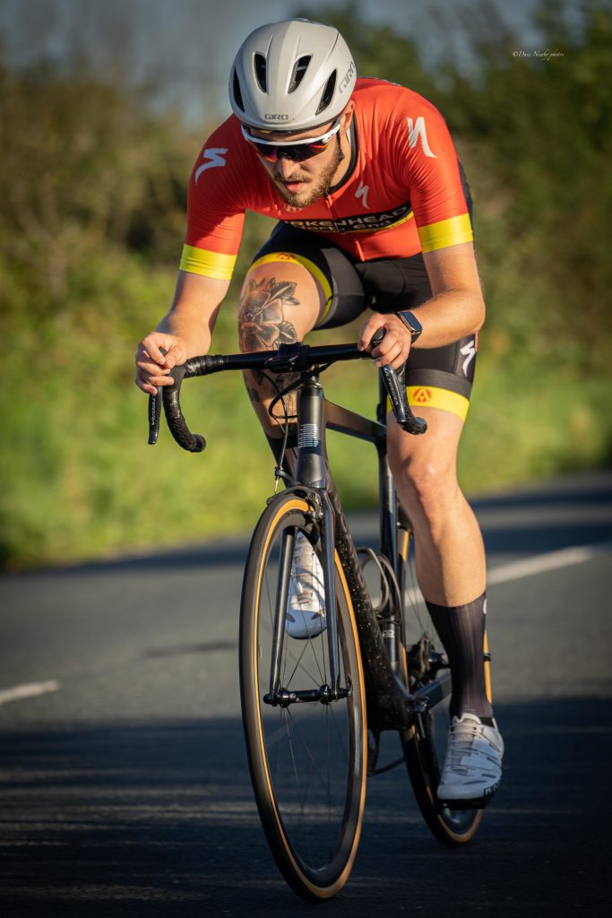 BNECC Ride Paul riding his road bike in a 2020 event